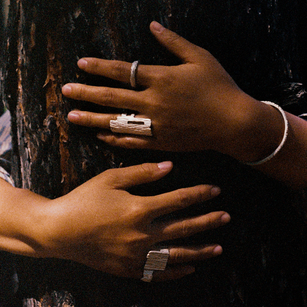 Earthbound Forest Bark Edge Ring (Medium)