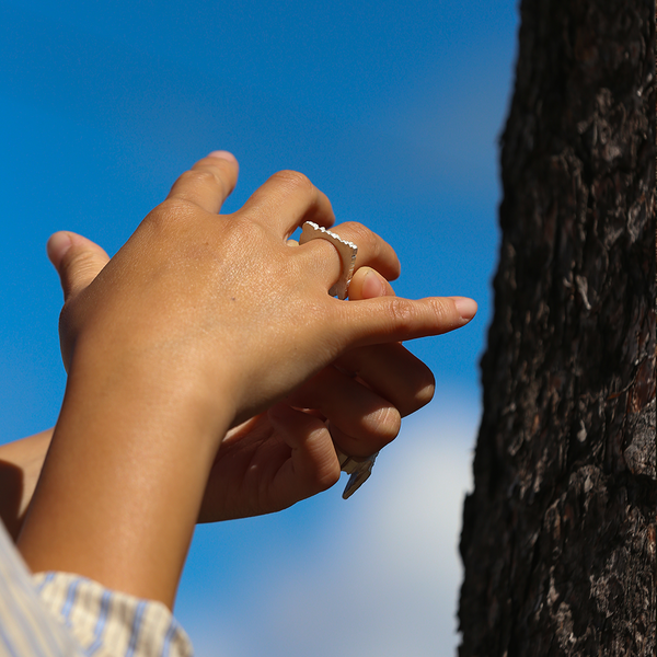 Earthbound Forest Bark Square Ring (Medium)