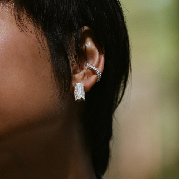 Earthbound Forest Bark Hoop Ear Cuff