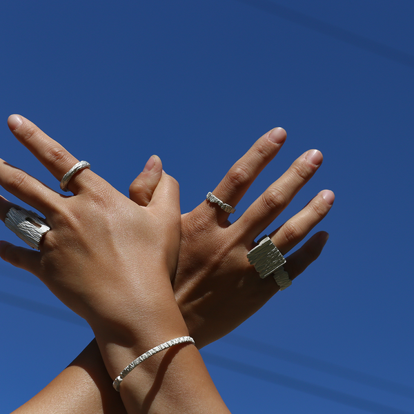 Earthbound Forest Bark Adjustable Thin Ring