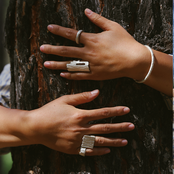 Earthbound Forest Bark Edge Ring (Medium)