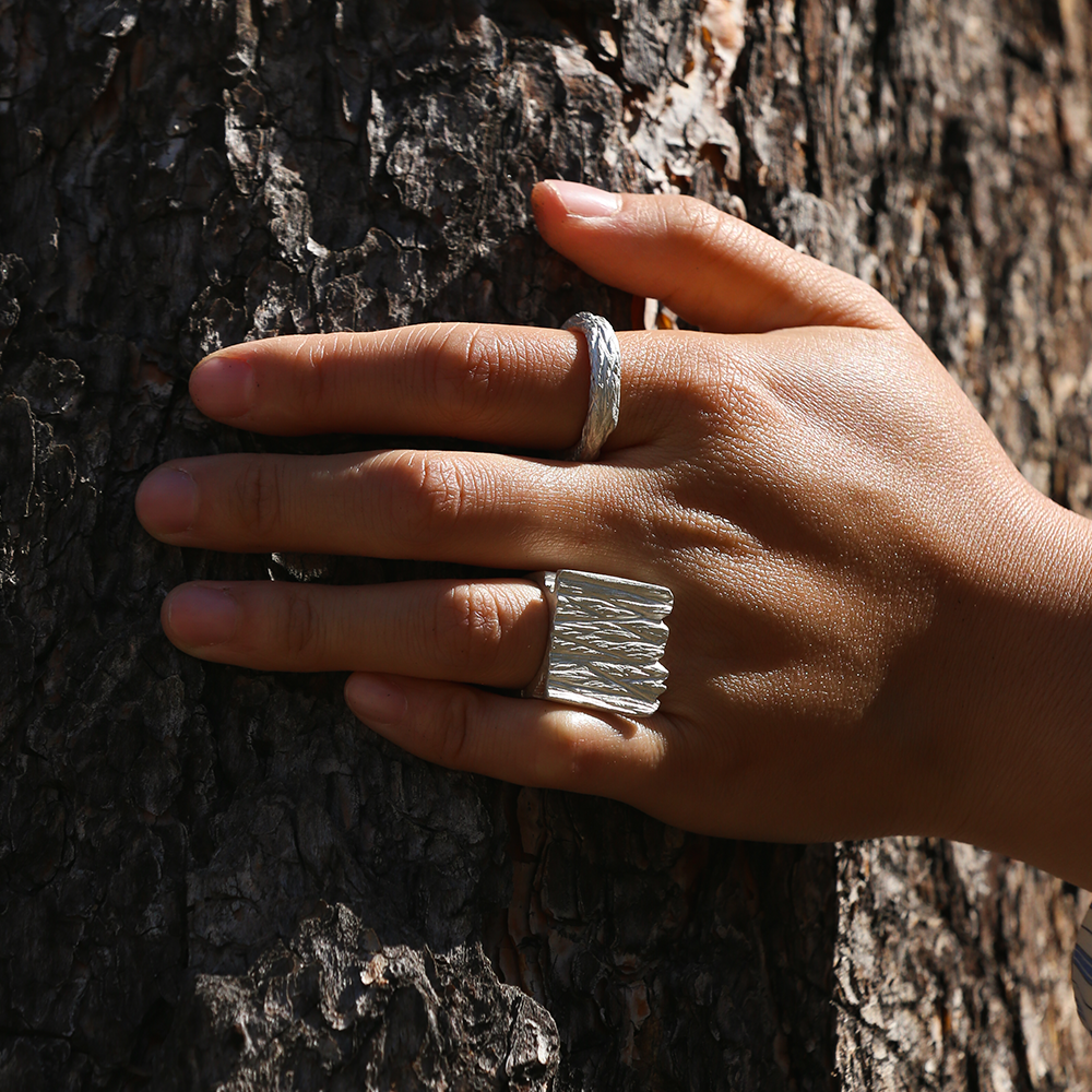 Earthbound Forest Bark Edge Ring (Large)