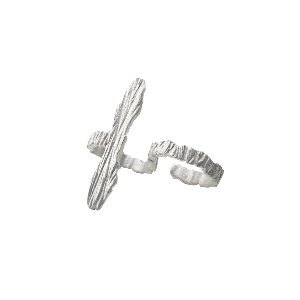 Earthbound Forest Bark Double-Finger Ring