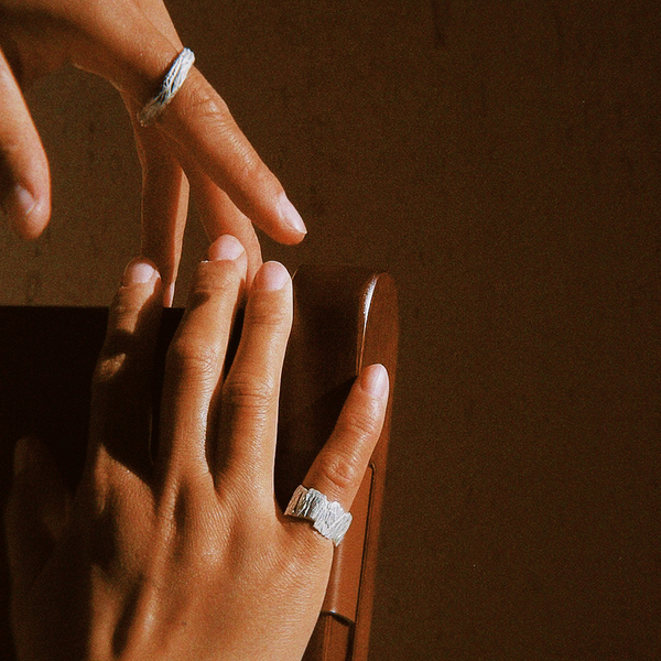 Earthbound Forest Bark Pinky Thick Ring