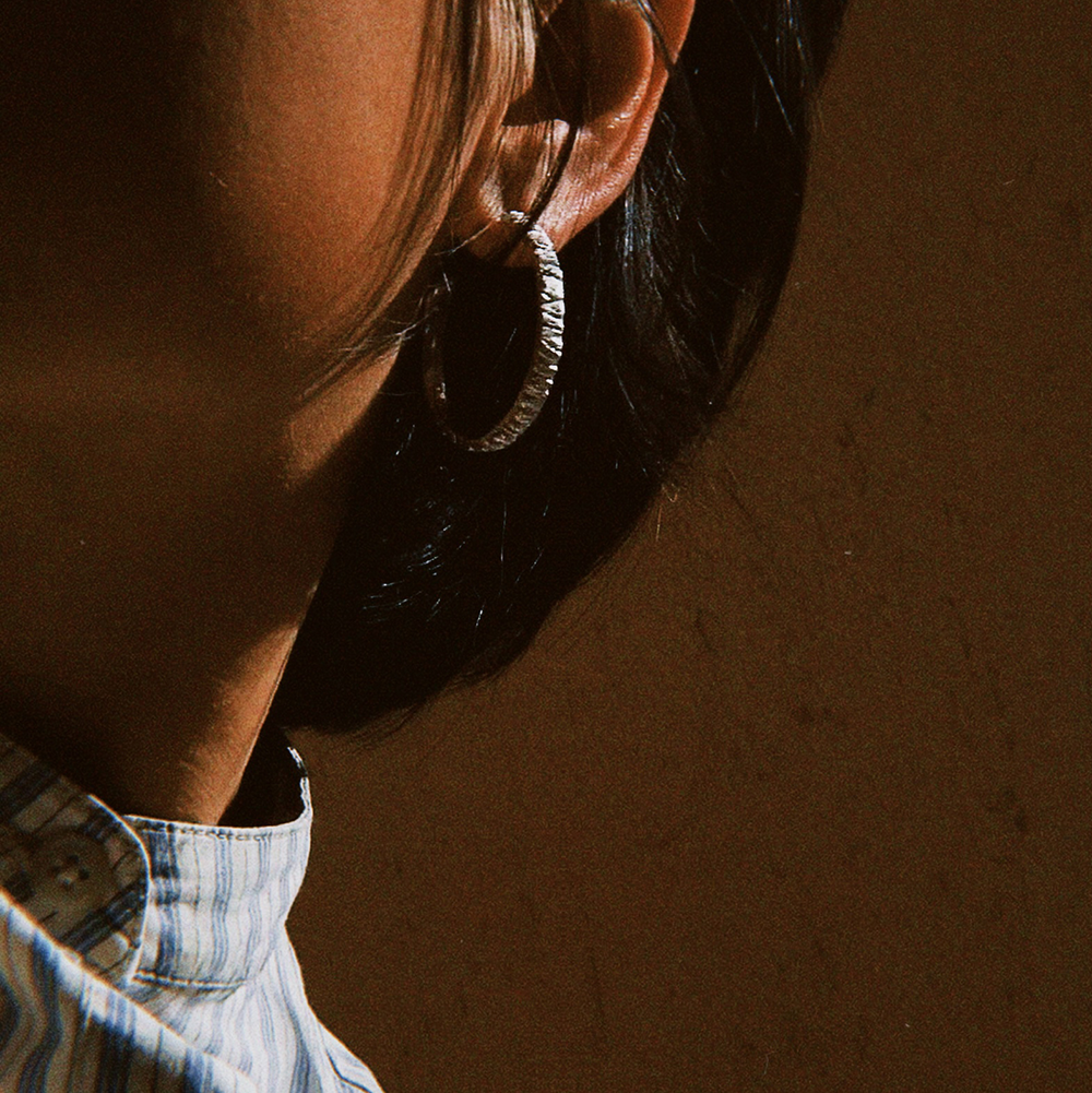 Earthbound Forest Bark Large Hoops