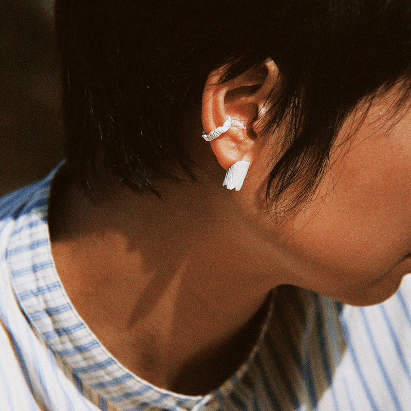 Earthbound Forest Bark Hoop Ear Cuff