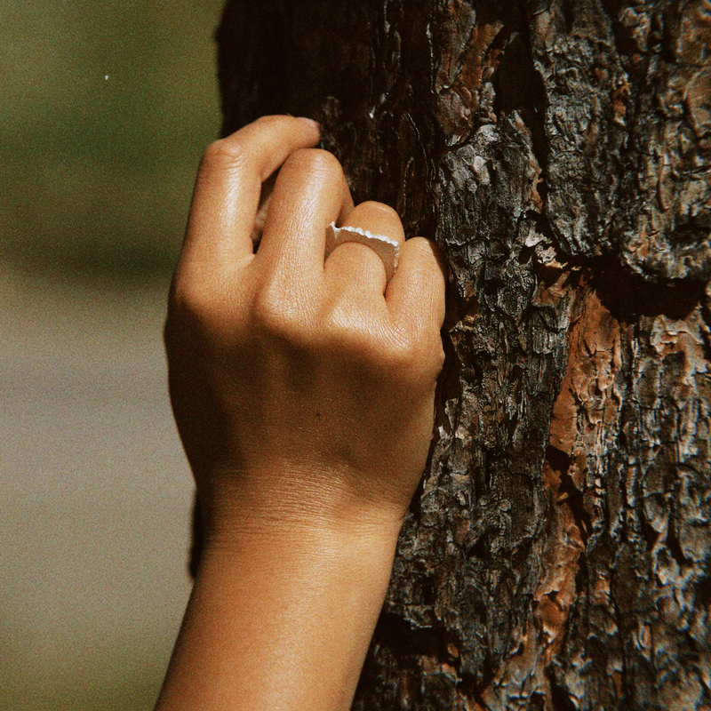 Earthbound Forest Bark Square Ring (Large)