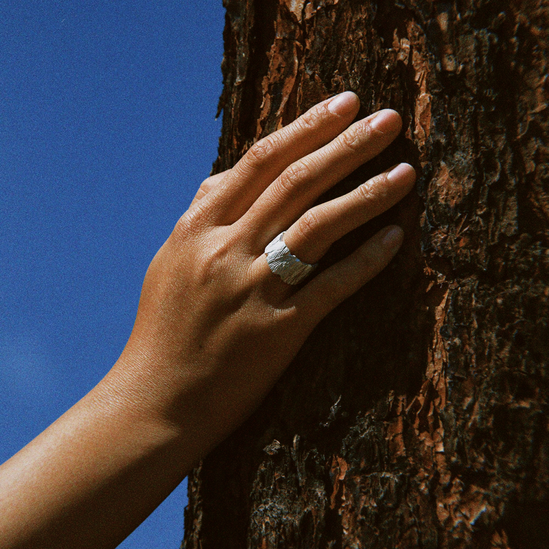 Forest Bark Thick Ring (Medium)
